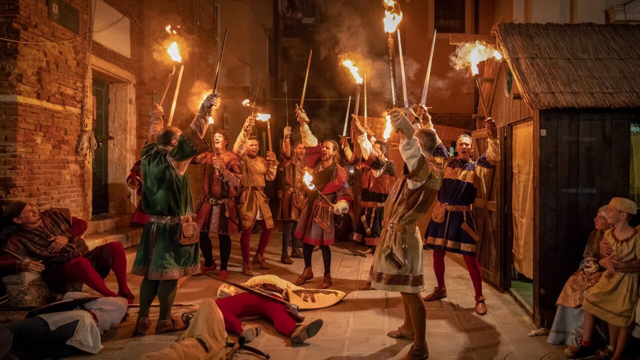 Sfilata medievale durante il Palio a Chioggia