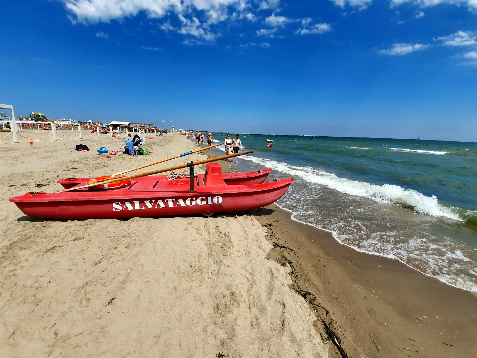 Vista sul mare Adriatico dalla costa di Sottomarina